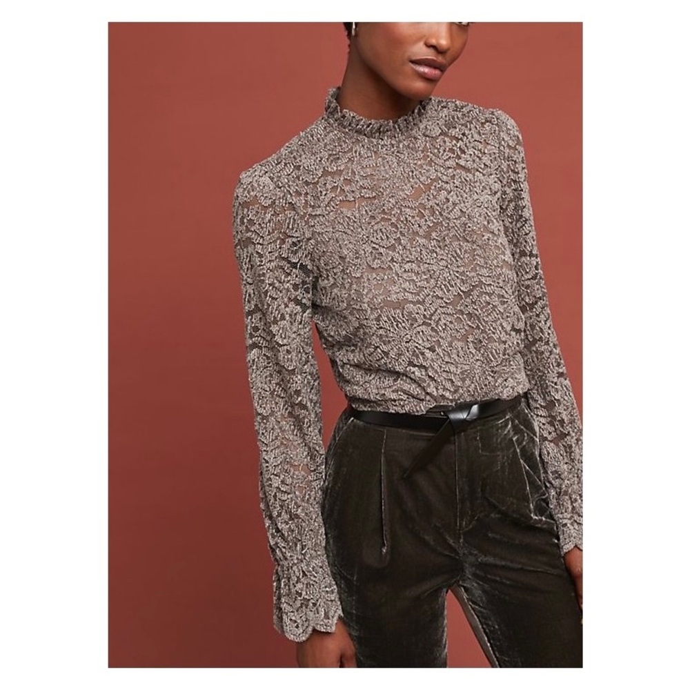 Anthro Delano Lace Top NWT